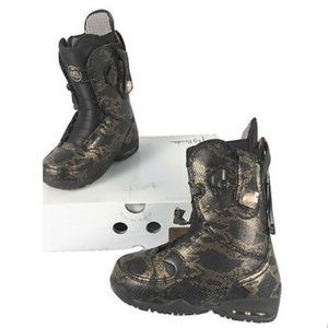 B by Burton snakeskin snowboard boots